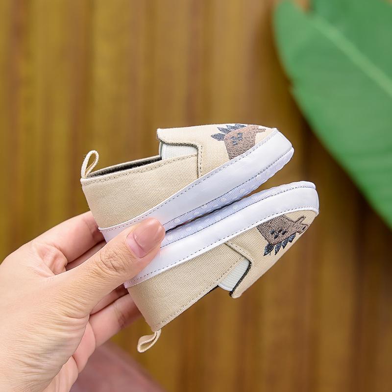Baby Cartoon Canvas-Schuhe zum Hineinschlüpfen, Weiche Sohle, 0-12 Monate