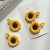 Fashion Sweet Cartoon Sunflower Hairpins 2pcs Flower Hair Clip Set for Kids Holiday Outfits and Gift