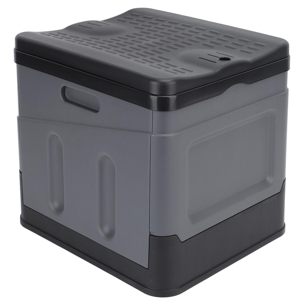 Portable Folding Toilet for Camping Portable Potty Travel Toilet with Cover for Camping Car Travel Outdoor Hiking Black