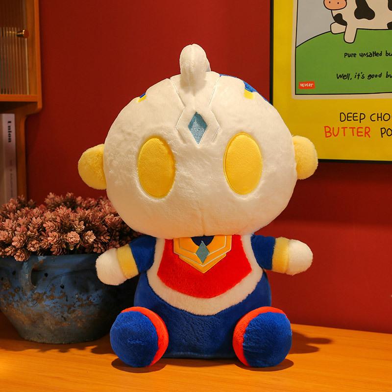 New Q Version Cute Ultraman Series Plush Toy Salted Egg Superman Doll Children's Doll Sleeping Pillow Gift