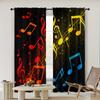 Spring Summer Curtains Vibrant Musical Notes Art Digital Print Drapes Polyester Home Decor Bedroom Living Room Study Set Of 2 Made Great