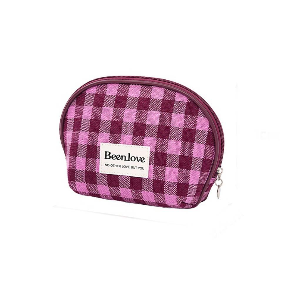 

Lattice Semicircle Cosmetic Storage Bag with Zipper Toiletries Bag Business Travel вино красного