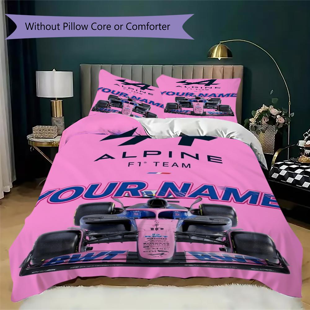 Custom Name Alpine Pattern Bedding uilt Set uilt Cover Pillowcase Home Decoration Birthday Gift (1*duvet cover+2*pillowcase without core)