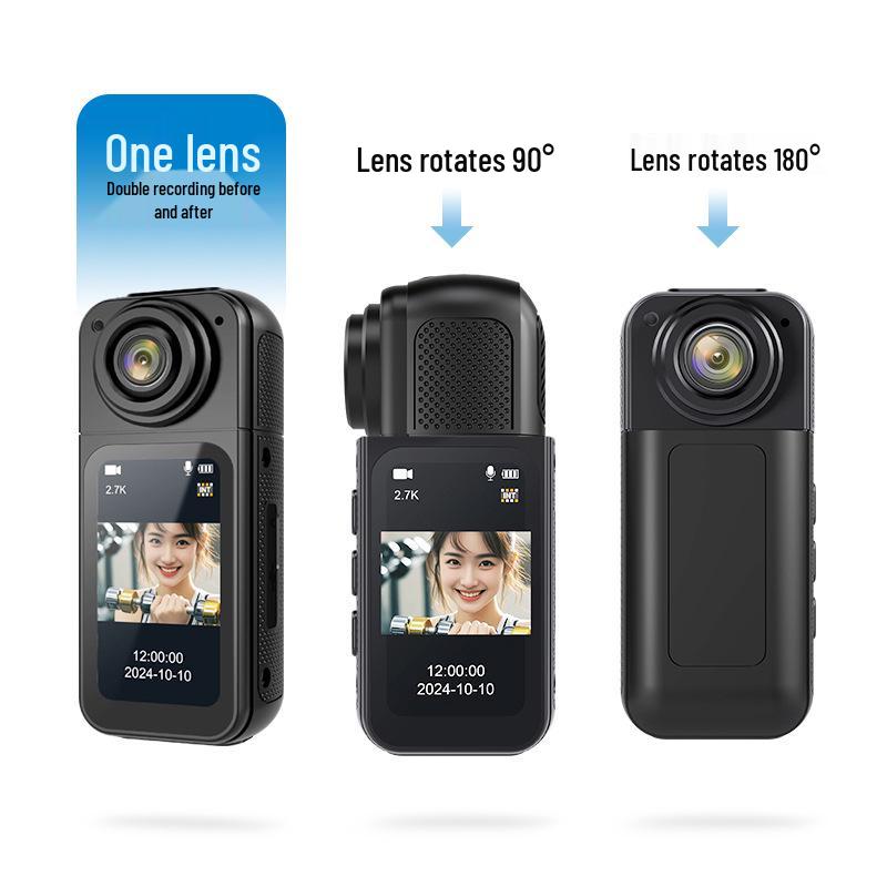 S70-2K HD Rotating Sports Thumb Camera with Magnetic Mount for Cycling