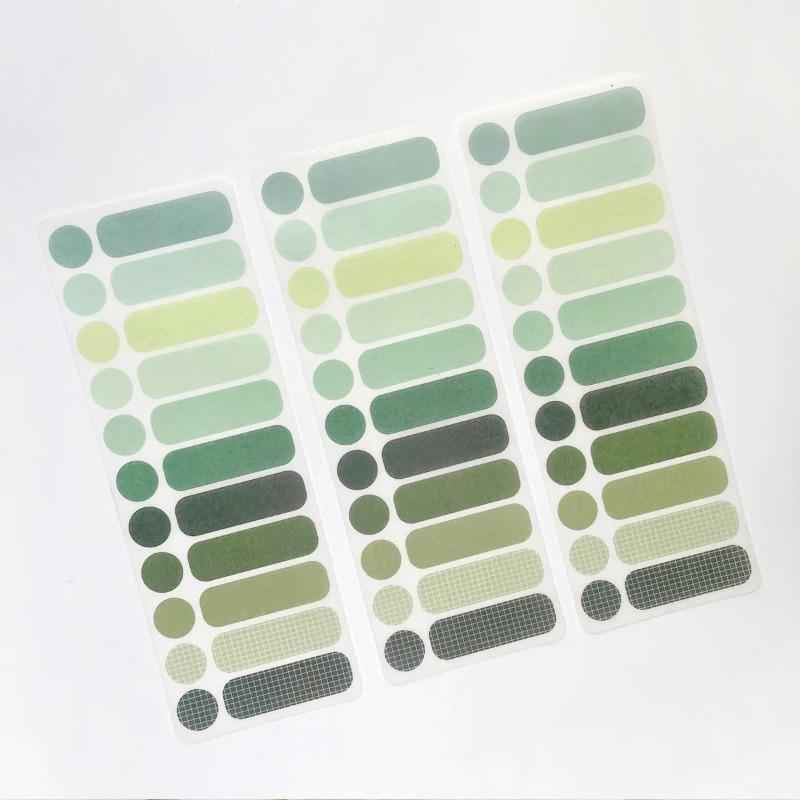 3 Sheets Per Pack Solid Color Label Dot Stickers DIY Crafts Basic Material Decorative Stickers Handmade Product Stickers