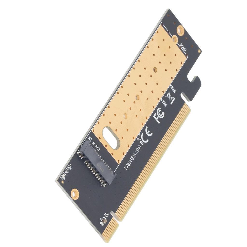 NVMe M.2 SSD Adapter Card Plug and Play M.2 NVMe SSD M Key To PCIe 3.0 X16 Card for 2230 2242 2260