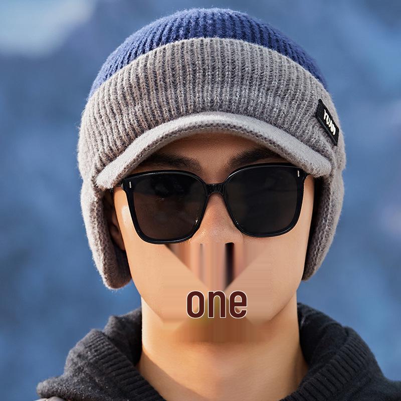 Men's Warm Wool Hat with Ear Protection for Seniors