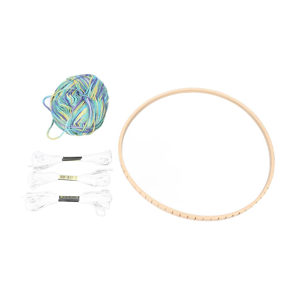 Knitting Loom Set Circular Home Knitter Machine Kit with Colorful Wool for Coasters Hats Bags Crafts