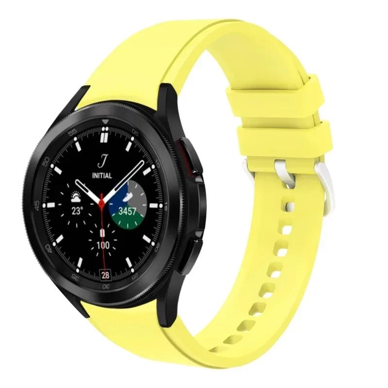 Classic Strap For Samsung Galaxy Watch 4 Classic 46mm 42mm 6 43mm 47mm 5 Pro 45mm Silicone Bracelet Correa Galaxy Watch 4 44mm 40mm Band