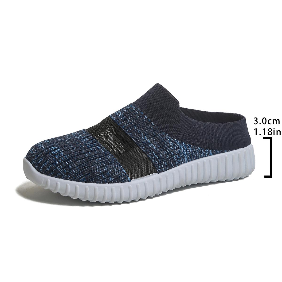 Женские повседневные полуботинки на эластичной ленте спортивная женская обувь для ношения на улице дышащие женские тапочки с сетчатой поверхностью 35 синий 1550₽