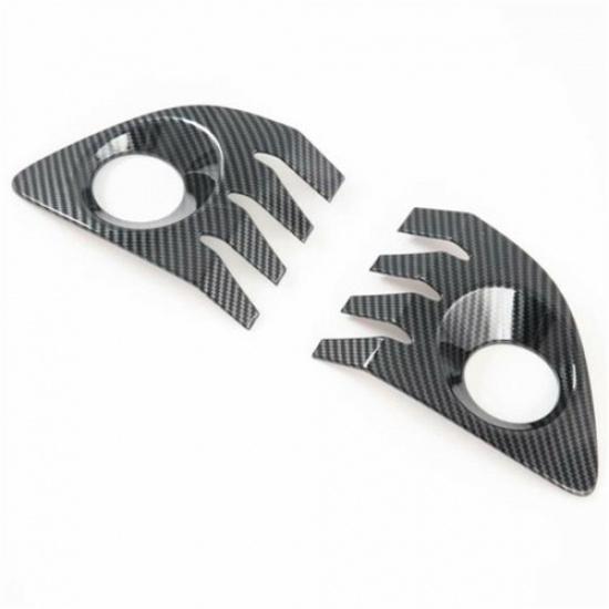 Carbon Fiber Front Fog Lamp Light Cover Trim For Toyota Corolla Cross 2020-2022