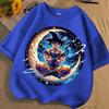 2026 New Dragon Ball Goku Starry Sky T-shirt Men Women Casual Oversized Polyester Anime Graphic Tee Streetwear Short Sleeve Tops