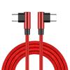 60W USB C Fast Charging Cable Double 90 Degree Connectors And Sturdy Nylon Build Enhances Devices Compatibility