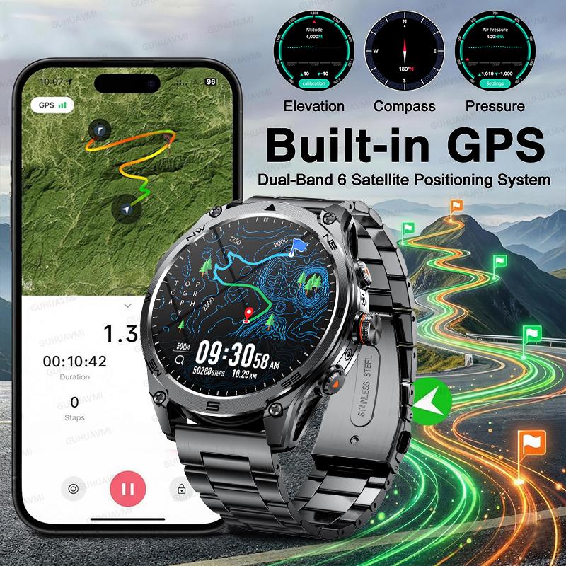 NEUE TANK M70 Smartwatch 10ATM Wasserdicht GPS Dual-Frequenz Tracking 1,75" AMOLED 1000mAh Kompass 170+ Sport Fitness Uhr
