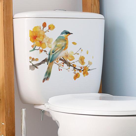 Branch Toilet Sticker Removable Self-adhesive Waterproof PVC Living Room Wall Art Bathroom