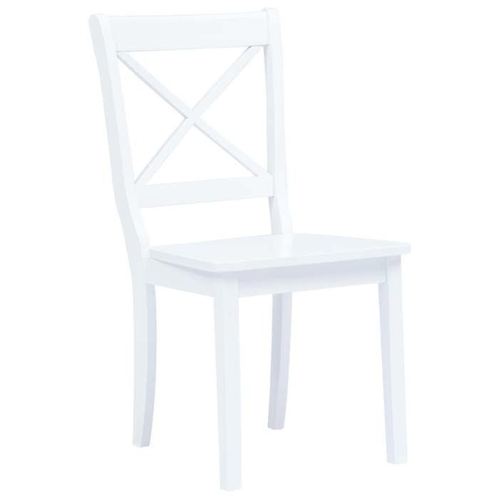 VidaXL 4x Bois d'Hévéa Massif Chaises de Salle à Manger Chaises à Dîner Chaises de Repas Chaises de Cuisine Maison Intérieur 247357