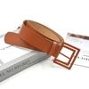 Womens Pu Leather Belt With Pin Buckle For Casual Office Wear