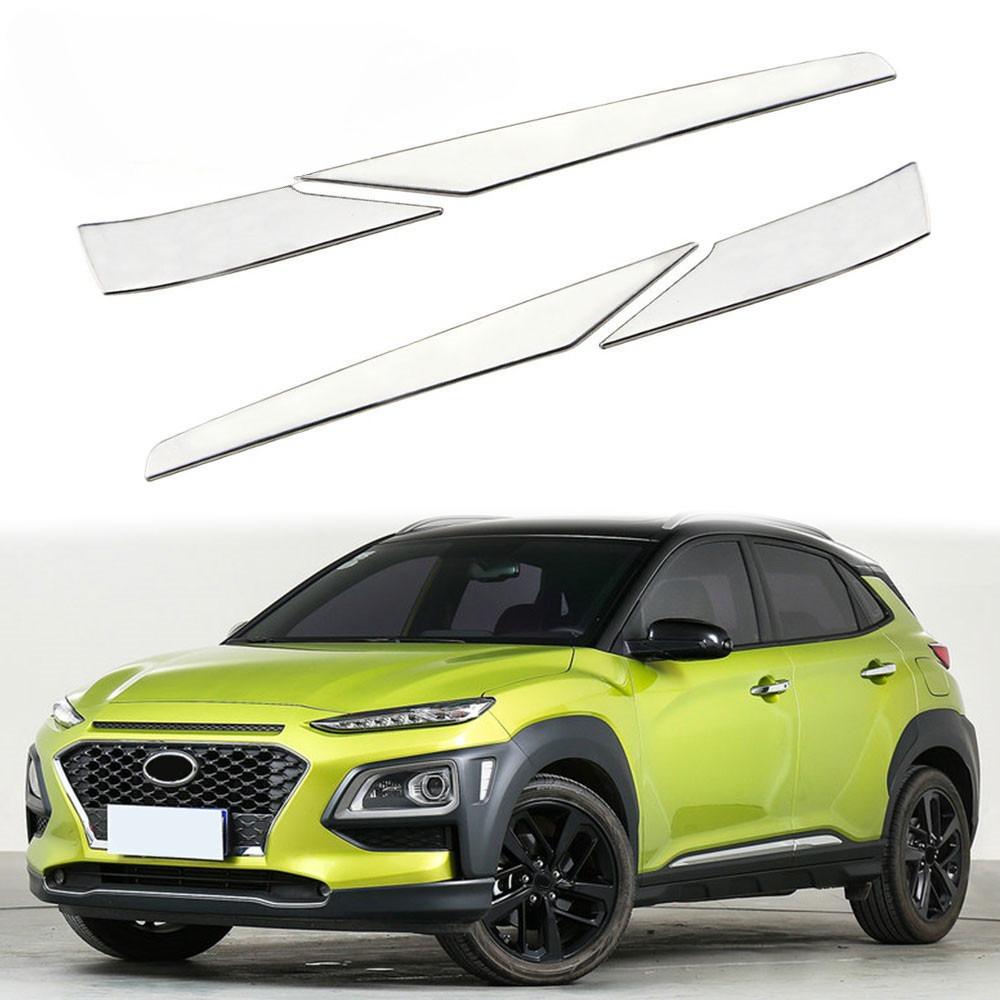 4pcs Car Rearview Mirror Mouldings Strips Cover Trim for Hyundai Encino Kauai Kona 2017-2020 SUV Car Styling Accessories