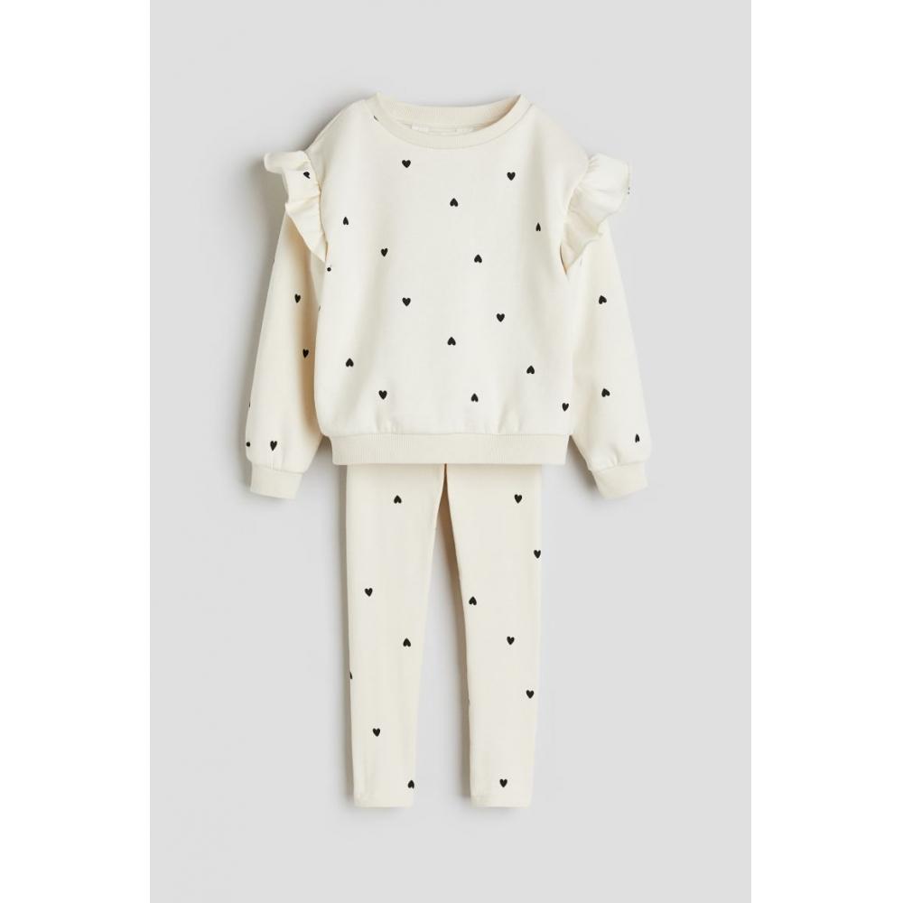 

Комплект из толстовки и леггинсов HM Кремовое сердце