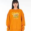 ASTRAL PROJECTION Oversized Drop Shoulder Crazy Bear Sweatshirt_Orange