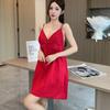Simulated Silk Sexy Nightgown Women's Summer Senior Suspender Ice Silk Pajamas Ins Wind Pure Desire Pajamas Jacquard