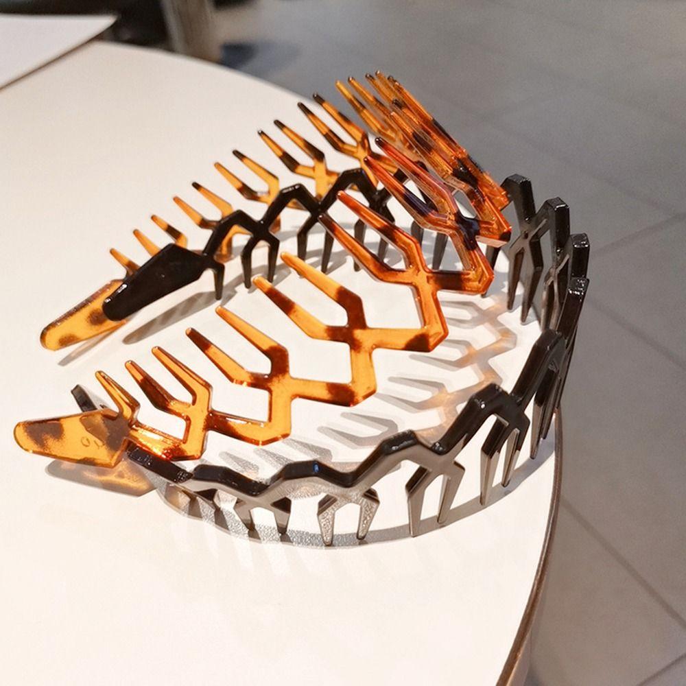 4Pcs Wide Side Zigzag Hairband Makeup Headband Headbands High-quality Hair Hoop  Styling Tools