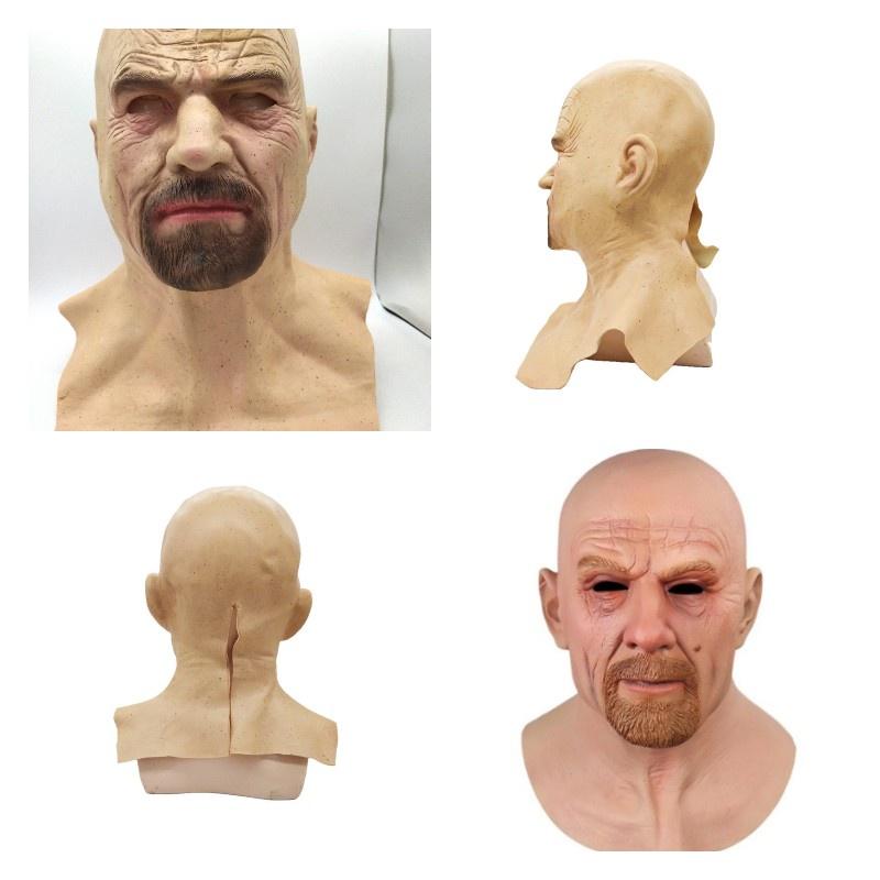 Breaking Bad Mască Albă Latex Cap Chel Bătrân Halloween Cosplay Recuzită