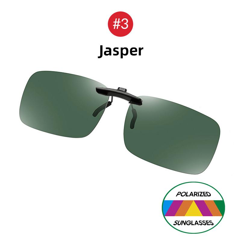 Vivibee Occhiali da Sole da Pesca da Uomo Clip-on a Specchio Blu Occhiali Polarizzati Uv400 da Donna Quadrati Visione Notturna Guida Occhiali da Sole