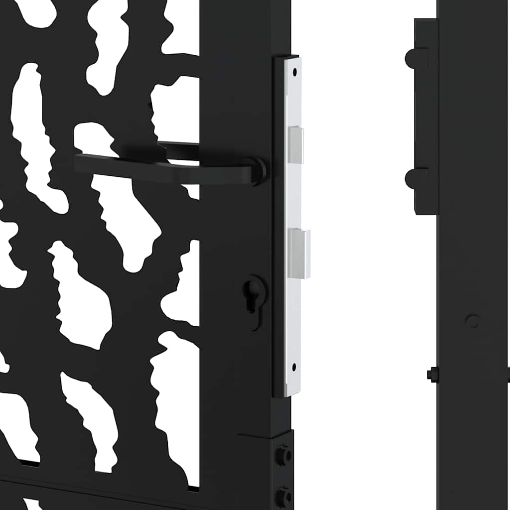 Black Garden Gate 105X106 Cm Steel Construction