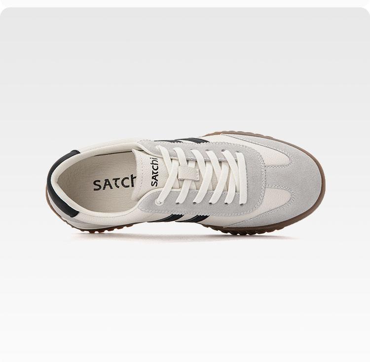 Cowhide/split Leather Classic Stripes Versatile Casual Board Shoes Comfortable Training Shoes Sports Shoes