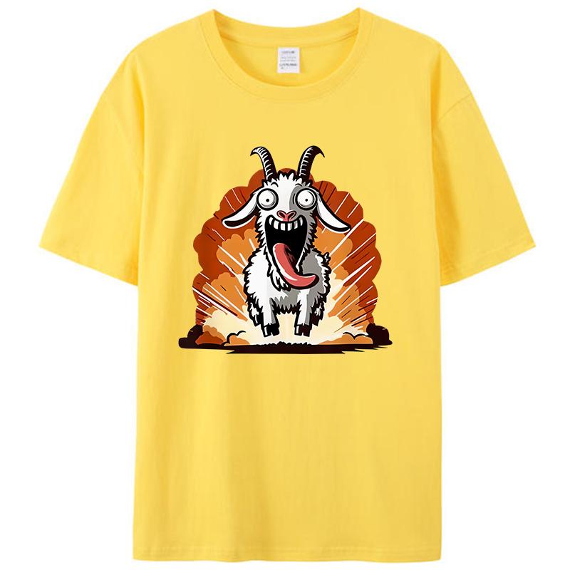 Crazy Goat Simulator Men's T-Shirt Women Tee Shirts Tops