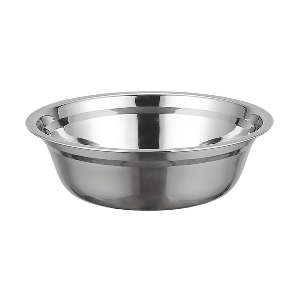 New Round Stainless Steel Bowls Thicken Multiple Sizes Soup Bowl Washing Fruit Bowl