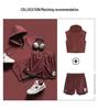 Men's Spring & Autumn Youth Thickened Multi-Pocket Sleeveless Hoodie and Sports Vest.