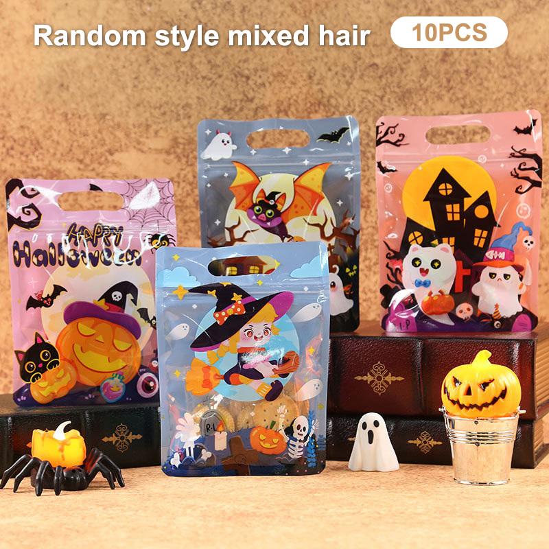 

Halloween Gift Packaging Handbags Ziplock Bags Snowflake Nougat Cookies Candy Snacks Baking Bags Exquisite Gift Packaging Bags