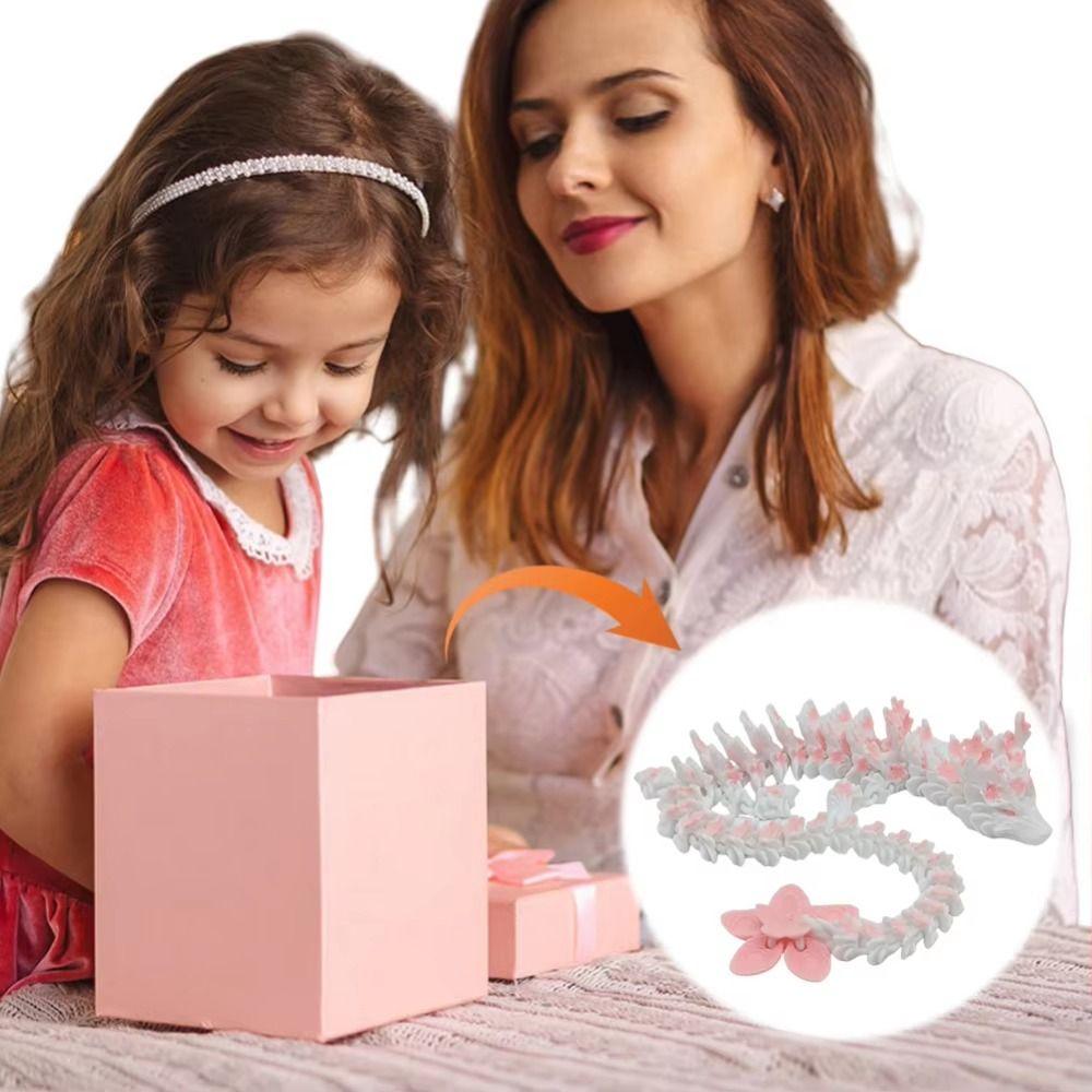 Simulated Eye 3D Printed Dragon Sakura Dragon 3D Articulated Dragon Toys  Kid Gift