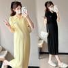 Maternity Summer Trendy Plus Size Knit Dress: Casual, Slimming & Versatile