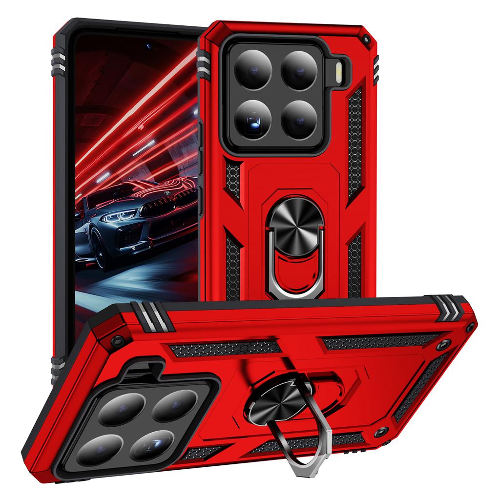 For Xiaomi 15 Pro Case PC+TPU Phone Cover with Rotary Ring Kickstand