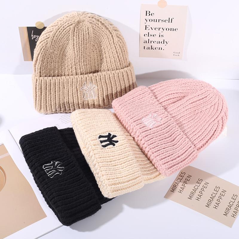 Hat Women's Warm Knitted Korean Edition Trendy Versatile Head Circumference Show Face Small Windproof Ear Protection Woolen