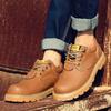 New Brown Men Genuine Leather Casual Shoes Brand Low Top  Boots for Men Work Safety Shoes Couple Tooling Motorcycle Shoes Men