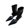 Fashion Summer Boots Style Hottie Sexy Pointed Head Women Shoes High Heels Hollow Comfortable Cool Boots Elastic Short Boots Women Shoes