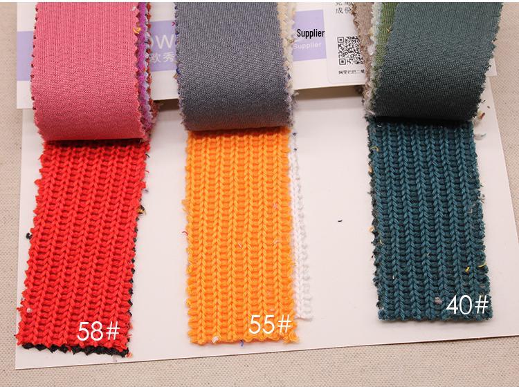 370g Double-Sided Ribbed Knit Fabric Dress for Home Wear