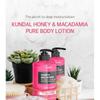 KUNDAL Loção Corporal Hidratante Refrescante Pura Natural de Mel e Macadâmia - 7 Tipos
