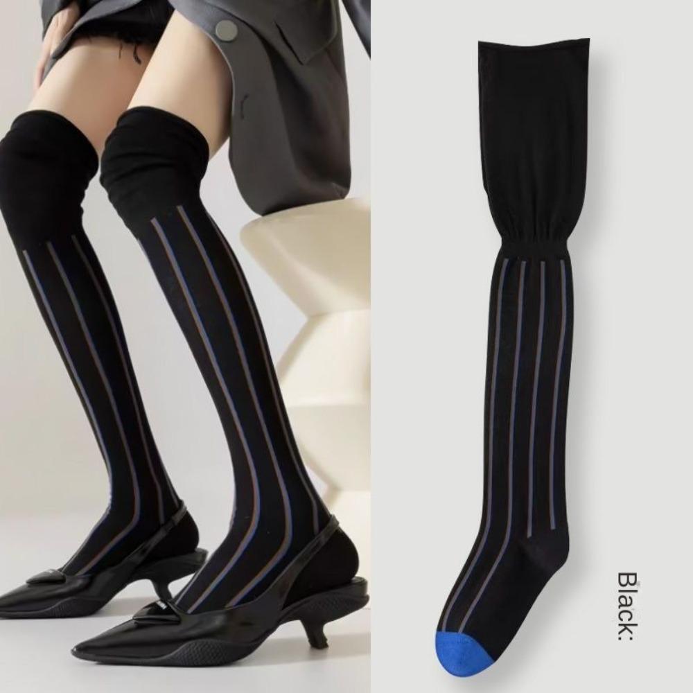 Tall Over Knee Stockings Vertical Stripes High Socks New Leggings Autumn/Winter