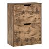 Industrial Shoe Cabinet with 2 Flip Drawers, Narrow Shoe Storage Cabinet for 12 Pairs, Freestanding Slim Shoe Storage Organiser for Entryway, Hallway