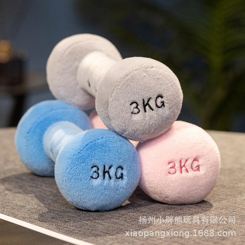 Kettlebell birthday gift for the new simulated dumbbell fitness plush toy