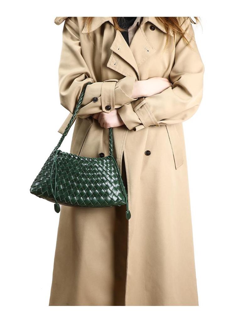 Borsa intrecciata fatta a mano: Borsa a Tote Retro alla Moda, Versatile da Portare Sottobraccio o a Spalla, Perfetta per Mamma e Bambino.