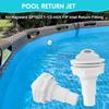 White Return Jet Fitting Adjustable Above Ground Pool Complete Inlet Return Fitting  SP1023