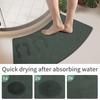 Arc-Shaped Diatomite Bath Mat - Non-Slip Shower Door Mat, Super Absorbent & Quick Dry, Double-Sided Grip, Soft Breathable
