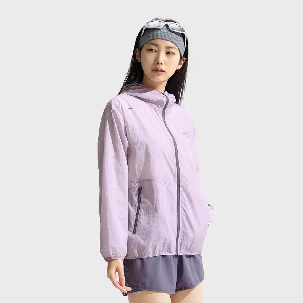 Li Ning Comprehensive Training Series Ice Silk Cool Comfort Sports Windproof Sun Protection Jacket Women Jacket Twilight-Purple AFDV428-5