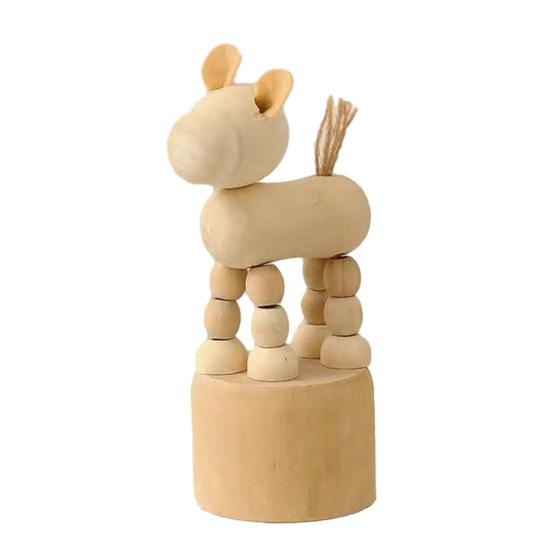 

Дерев яна іграшка-пальчикова лялька Мультяшна міні-фігурка слона, тигра, собаки для DIY-виробів, прикраси для домашньої вечірки C